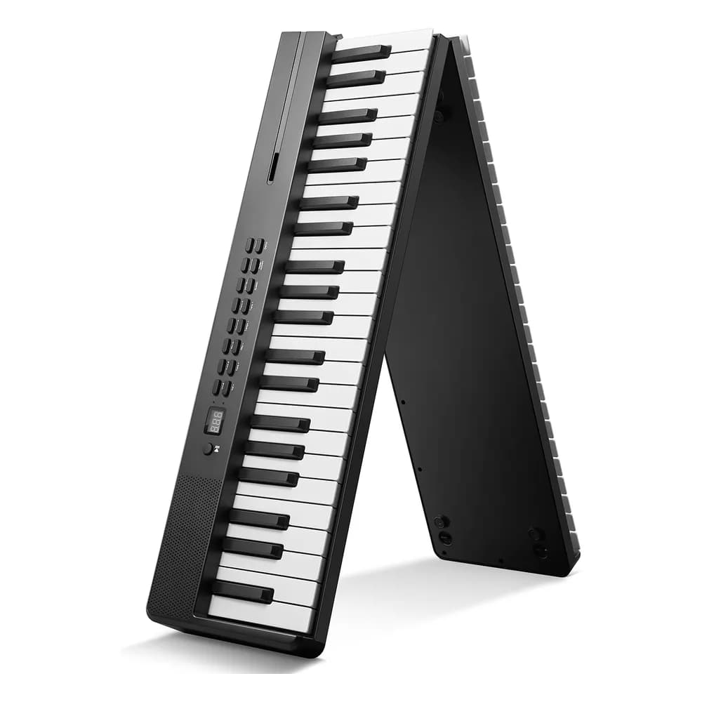 Donner DP-10 – Teclado Plegable de 88 Teclas Semi-Pesadas, Piano Digital con Bluetooth y Batería