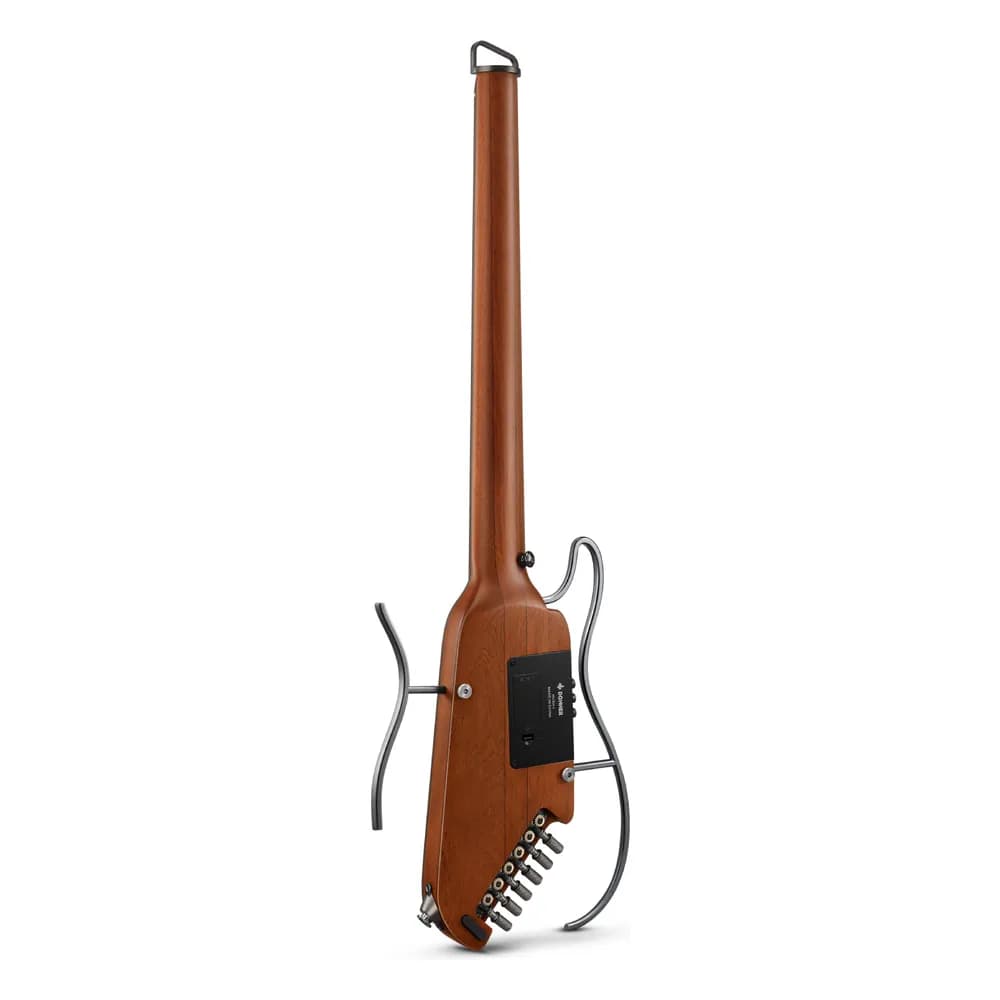 Donner HUSH I EVO2 – Guitarra Silenciosa de Viaje sin Clavijero, con Afinador, Audífonos y Funda