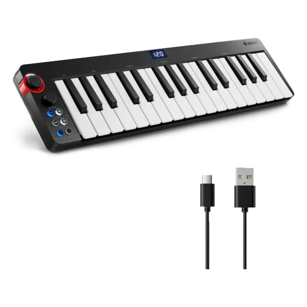 Donner N-32 – Teclado MIDI USB de 32 Teclas con Acordes, Secuenciador y Joystick de Pitch
