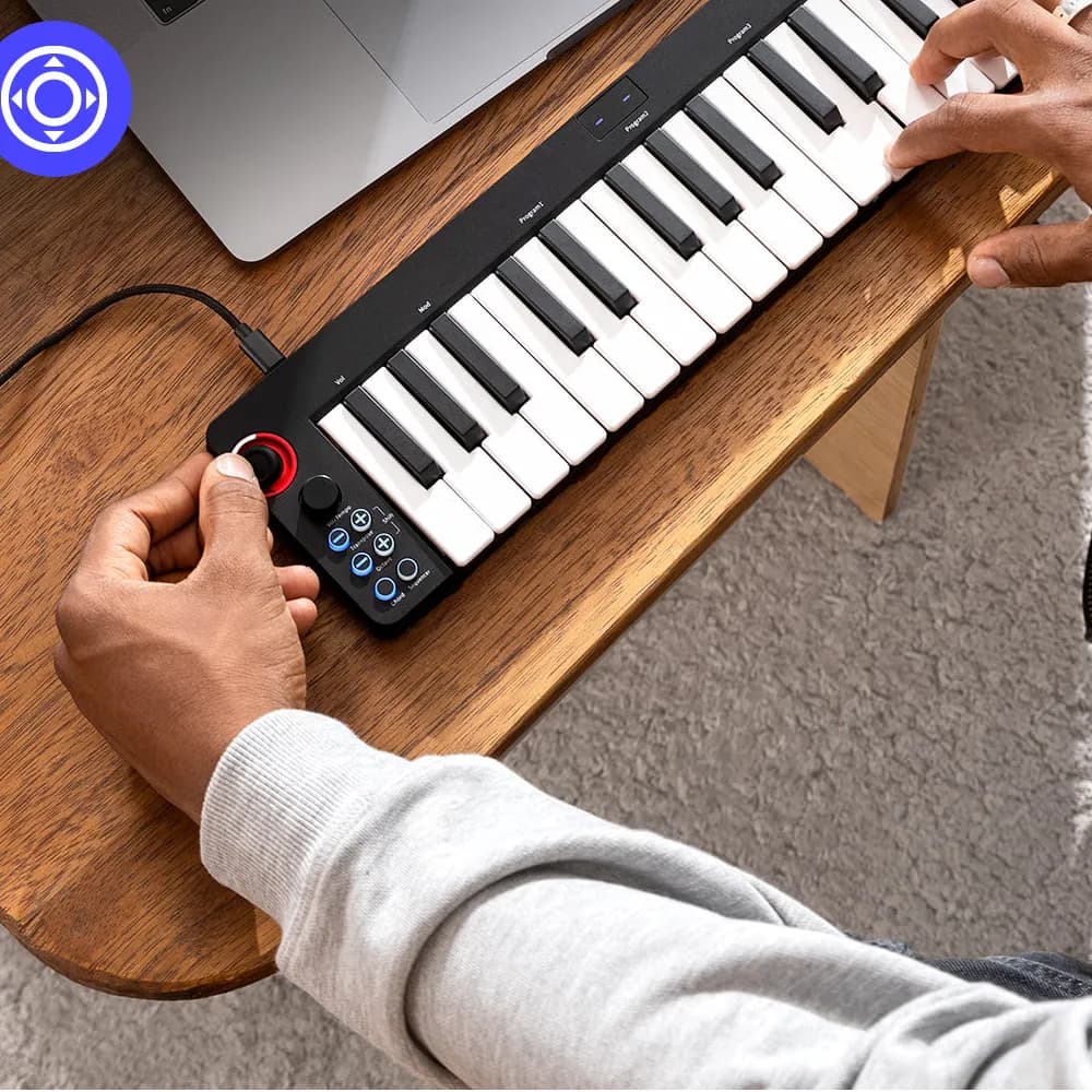 Donner N-32 – Teclado MIDI USB de 32 Teclas con Acordes, Secuenciador y Joystick de Pitch