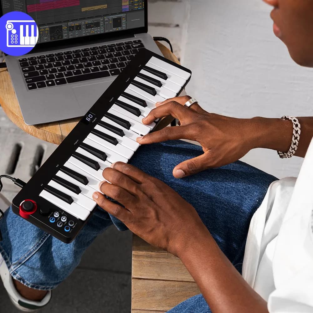 Donner N-32 – Teclado MIDI USB de 32 Teclas con Acordes, Secuenciador y Joystick de Pitch