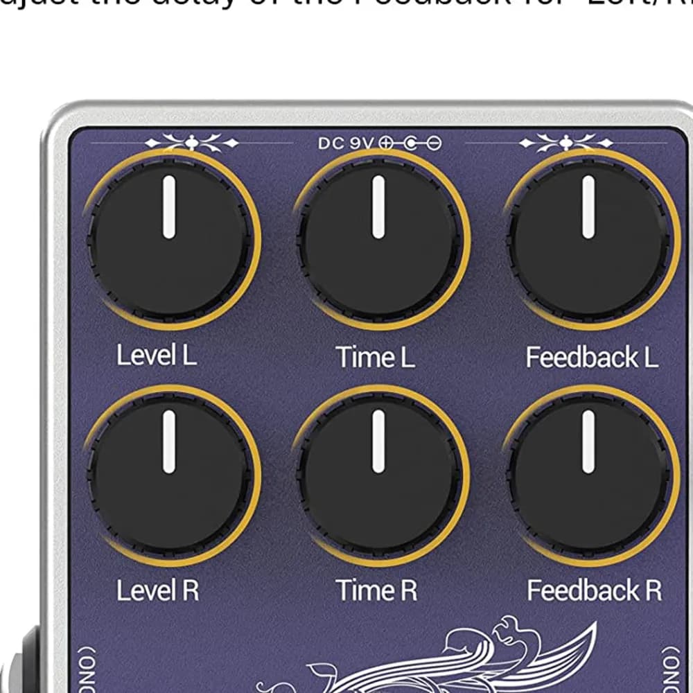 Donner White Tape – Pedal de Delay Estéreo Tipo Cinta, Analógico con True Bypass