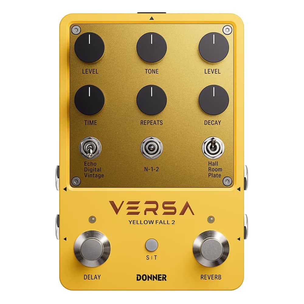 Donner Yellow Fall II – Pedal de Delay y Reverb Estéreo con Tap Tempo y Presets