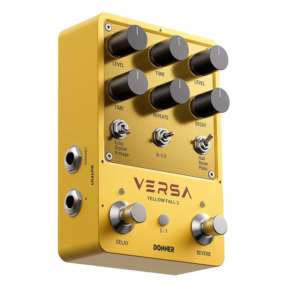 Donner Yellow Fall II – Pedal de Delay y Reverb Estéreo con Tap Tempo y Presets