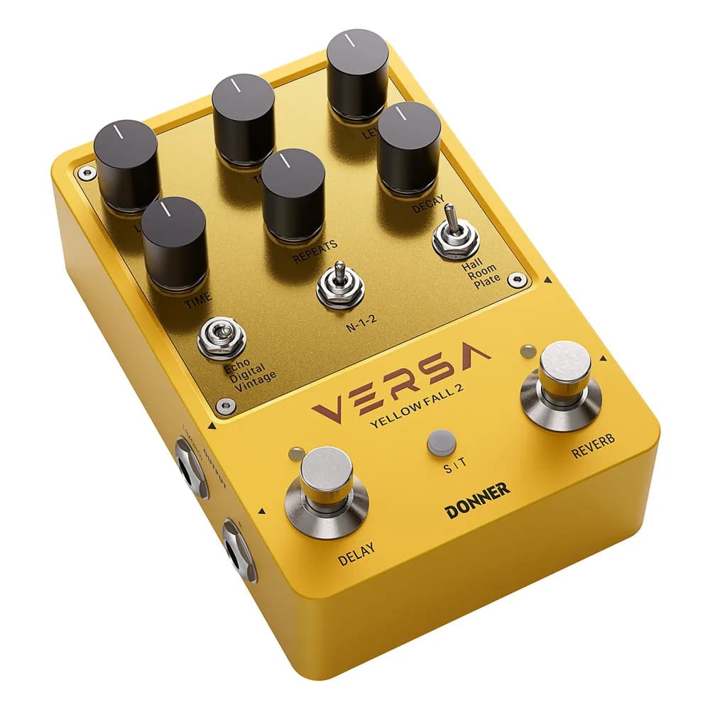 Donner Yellow Fall II – Pedal de Delay y Reverb Estéreo con Tap Tempo y Presets