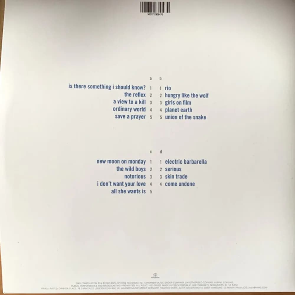 Duran Duran - Greatest (2LP nuevo)