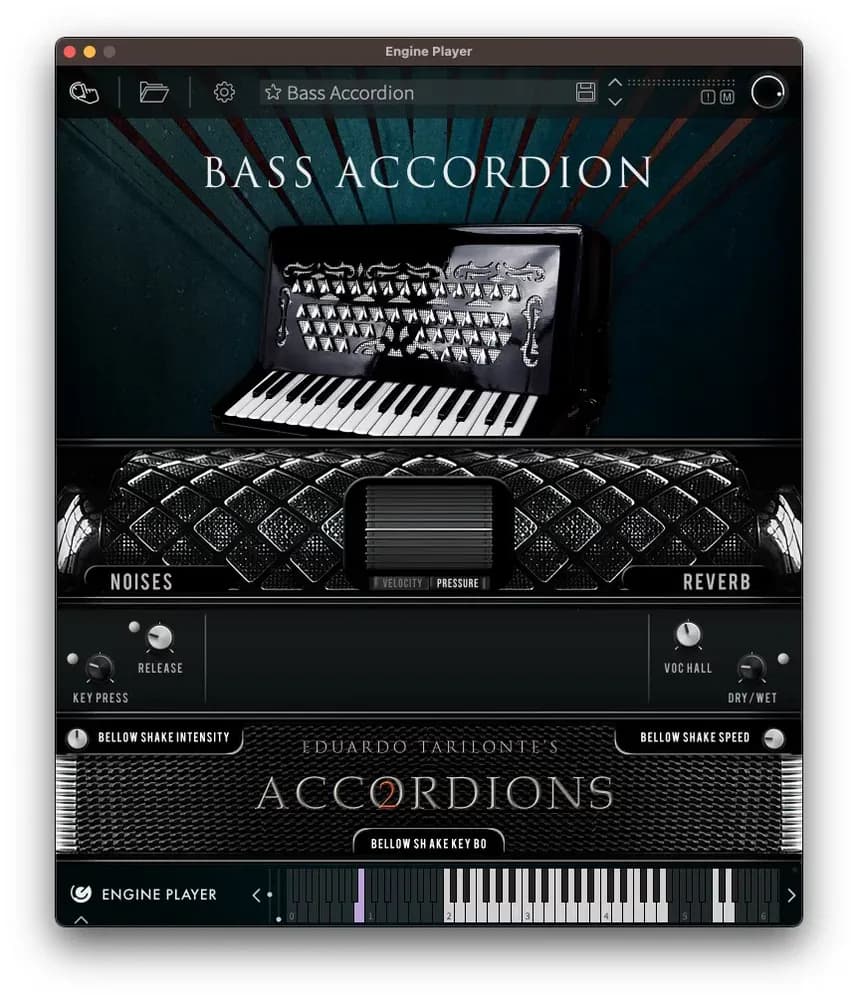 EngineAudio Single Bass Accordion (Accordions 2) – acordeon de bajos para los registros graves (Descarga Digital)