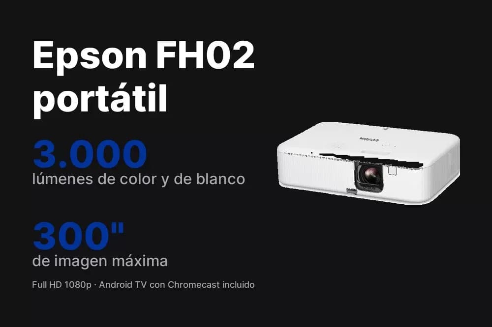 Epson FH02 – Proyector portátil Full HD con Android TV
