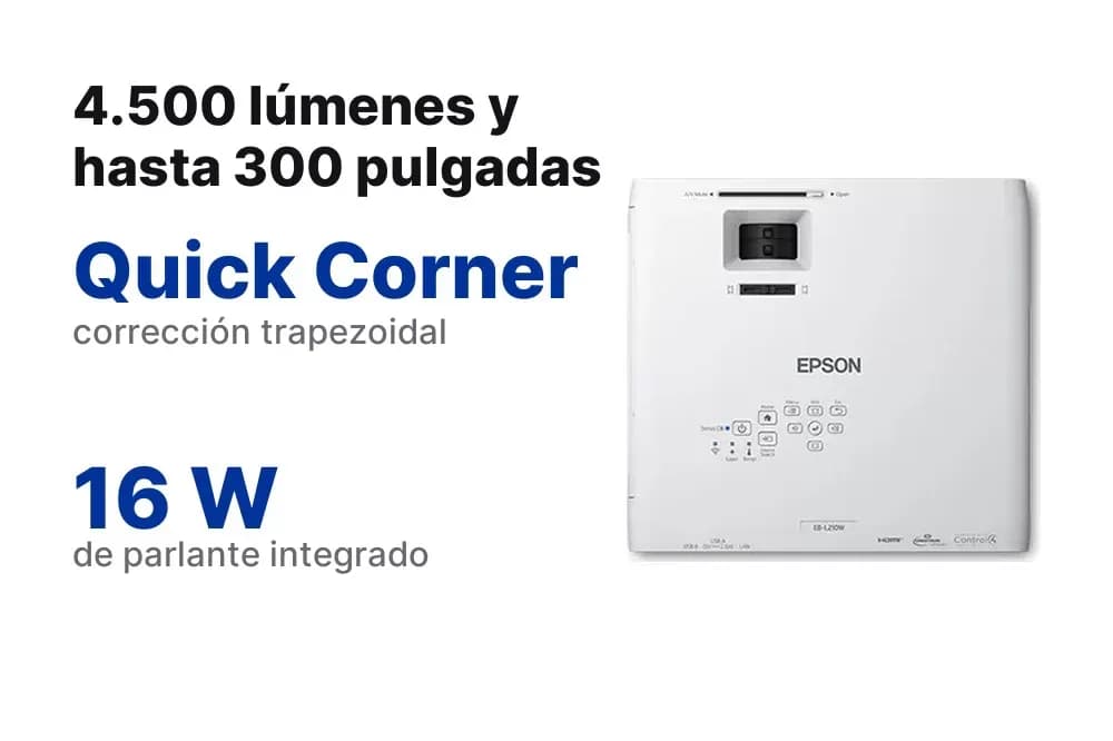 Epson PowerLite L210W – Proyector láser WXGA 4.500 lúmenes