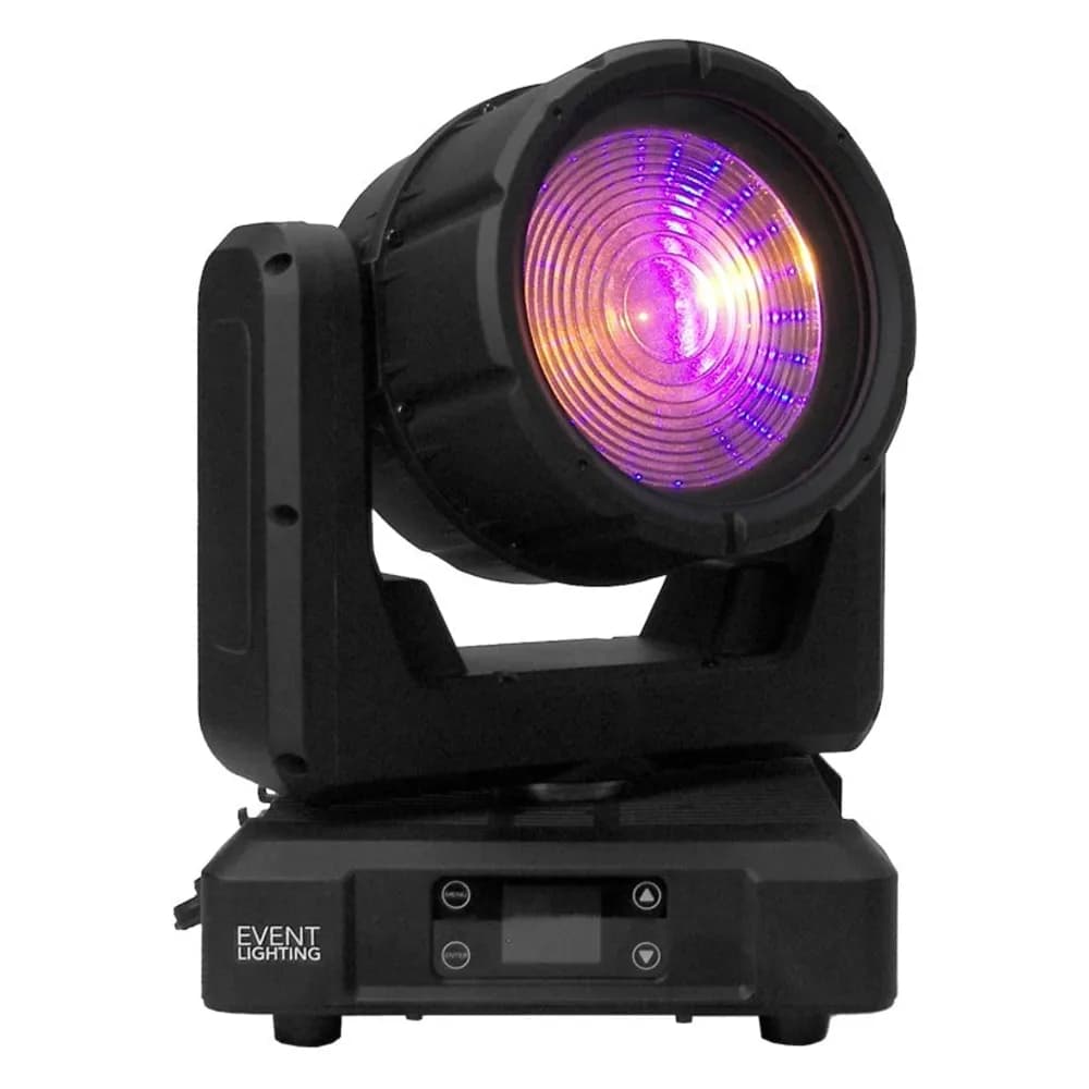 Event Lighting Deluge M120WFX – Cabeza Móvil Wash IP65 120W RGBL con Zoom y Efecto Aura