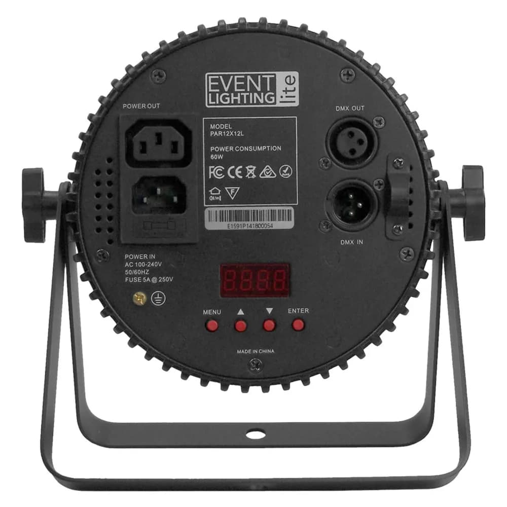 Event Lighting PAR12X12L – Par LED RGBWAU 12 x 12W con DMX y Control Remoto
