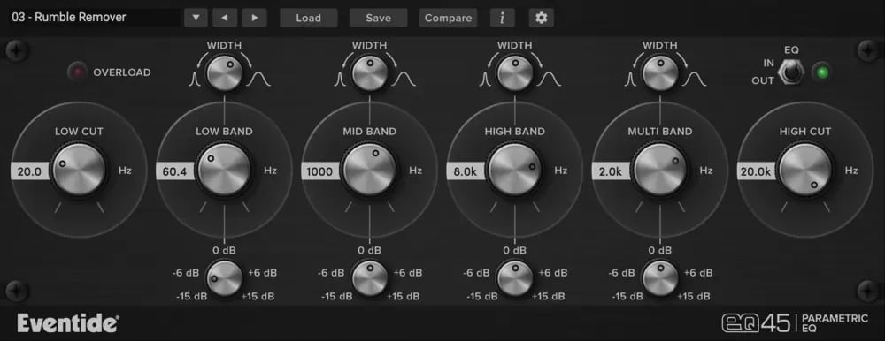 Eventide EQ45 – Ecualizador Paramétrico de 4 Bandas estilo Urei 545 (Descarga Digital) - Variante en LEMM DJ Store