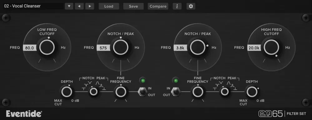 Eventide EQ65 – Set de Filtros Notch y Band Pass estilo Urei 565 (Descarga Digital) - Variante en LEMM DJ Store