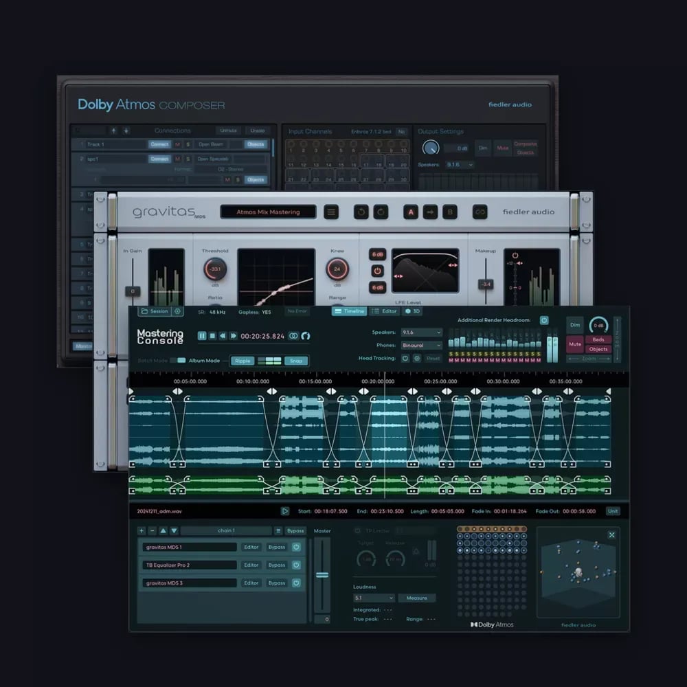 Fiedler Audio All Dolby Atmos bundle – Composer, gravitas MDS y Mastering Console (Descarga Digital) - Variante en LEMM DJ St
