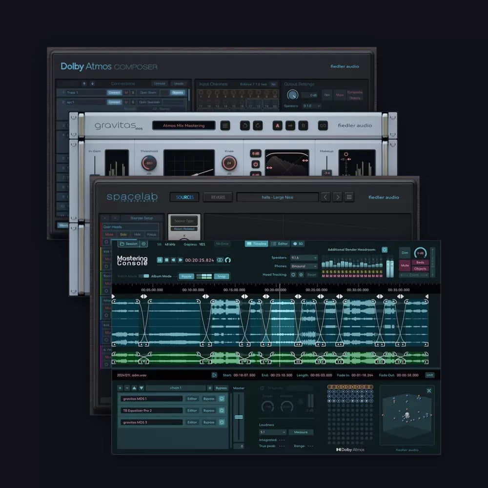Fiedler Audio All Dolby Atmos Bundle con Spacelab Interstellar – La cadena Dolby Atmos completa, de la producción al master (
