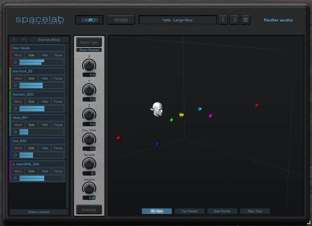 Fiedler Audio Spacelab Interstellar – Reverb 3D y Paneo Espacial por Objetos, hasta 256 Objetos (Descarga Digital)