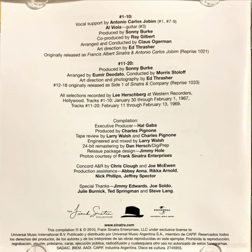 Frank Sinatra, Antonio Carlos Jobim - The Complete Reprise Recordings (CD nuevo)