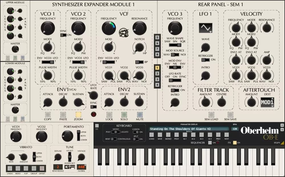 GForce Oberheim OB-E – Sintetizador Virtual Octafónico (Descarga Digital)