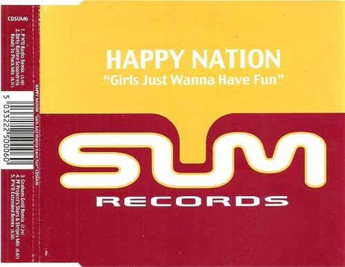 Happy Nation – Girls Just Wanna Have Fun (CD Maxi Single) usado (VG+) maleta