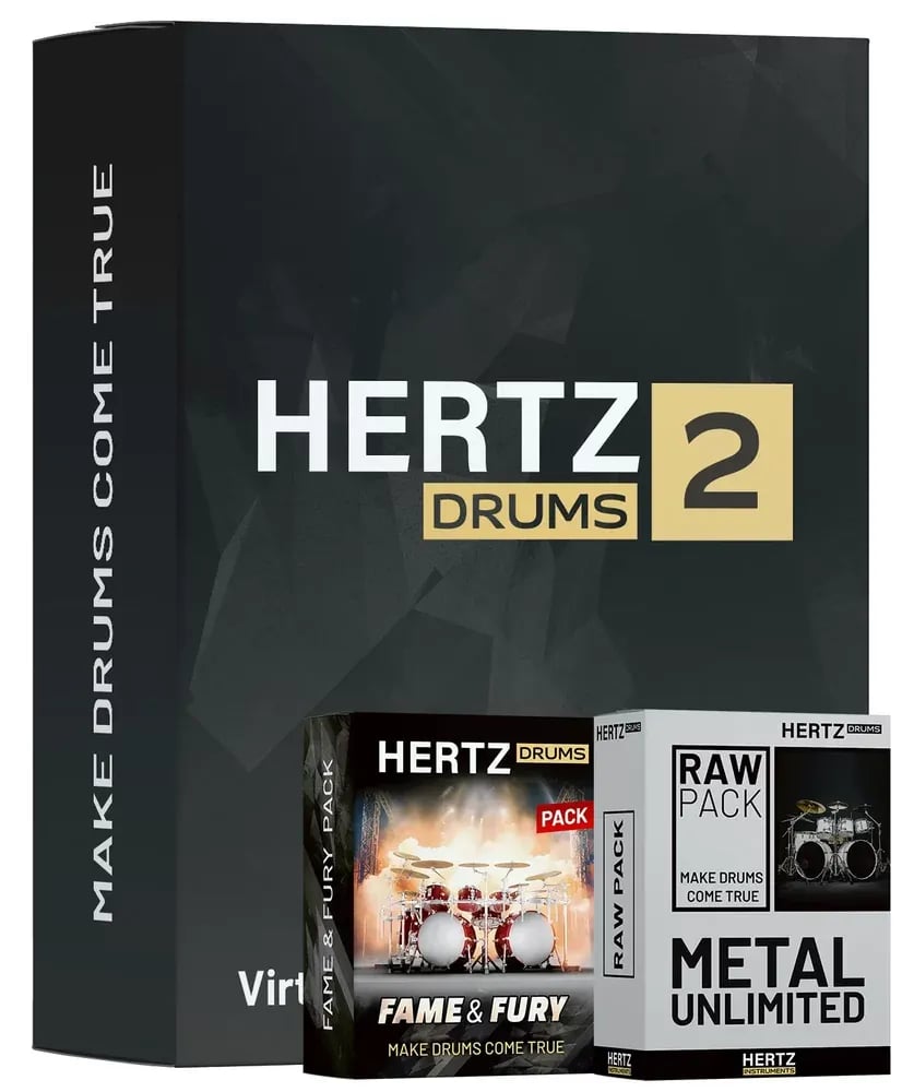 Hertz Drums Full Metal Bundle – Batería Virtual para Metal con Software y Dos Kits (Descarga Digital) - Variante en LEMM DJ S