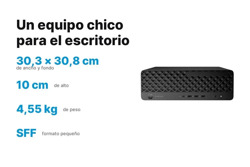HP ProDesk 4 SFF G1i – computador de escritorio con teclado y mouse