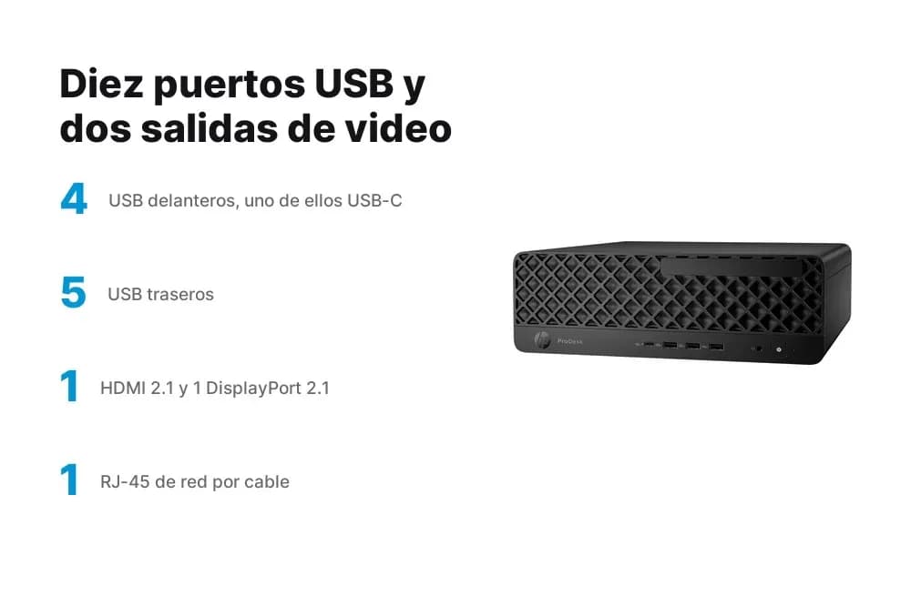 HP ProDesk 4 SFF G1i – computador de escritorio con teclado y mouse