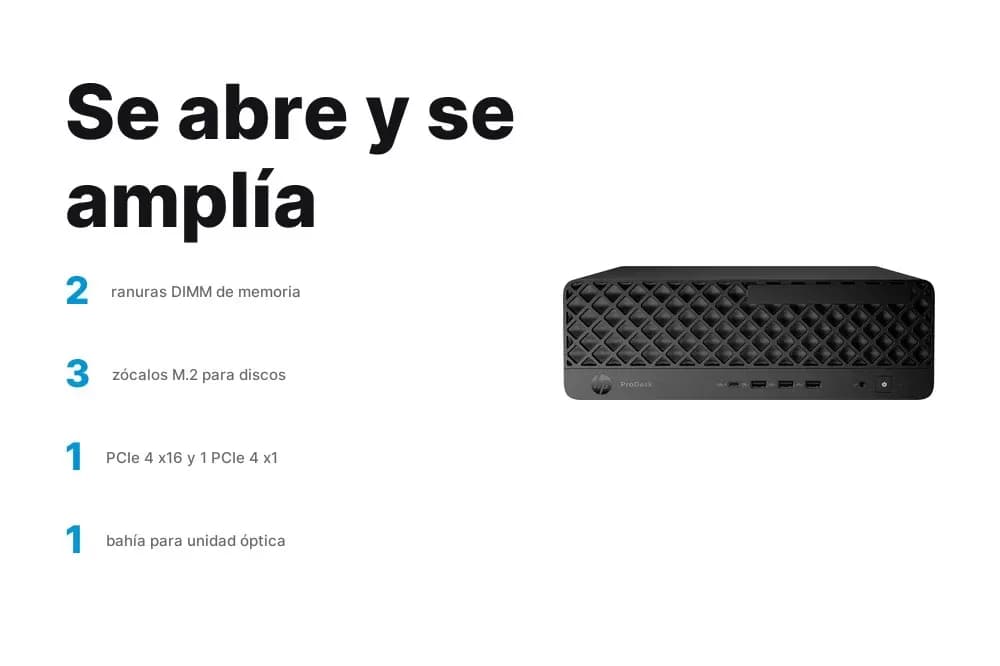 HP ProDesk 4 SFF G1i – computador de escritorio con teclado y mouse