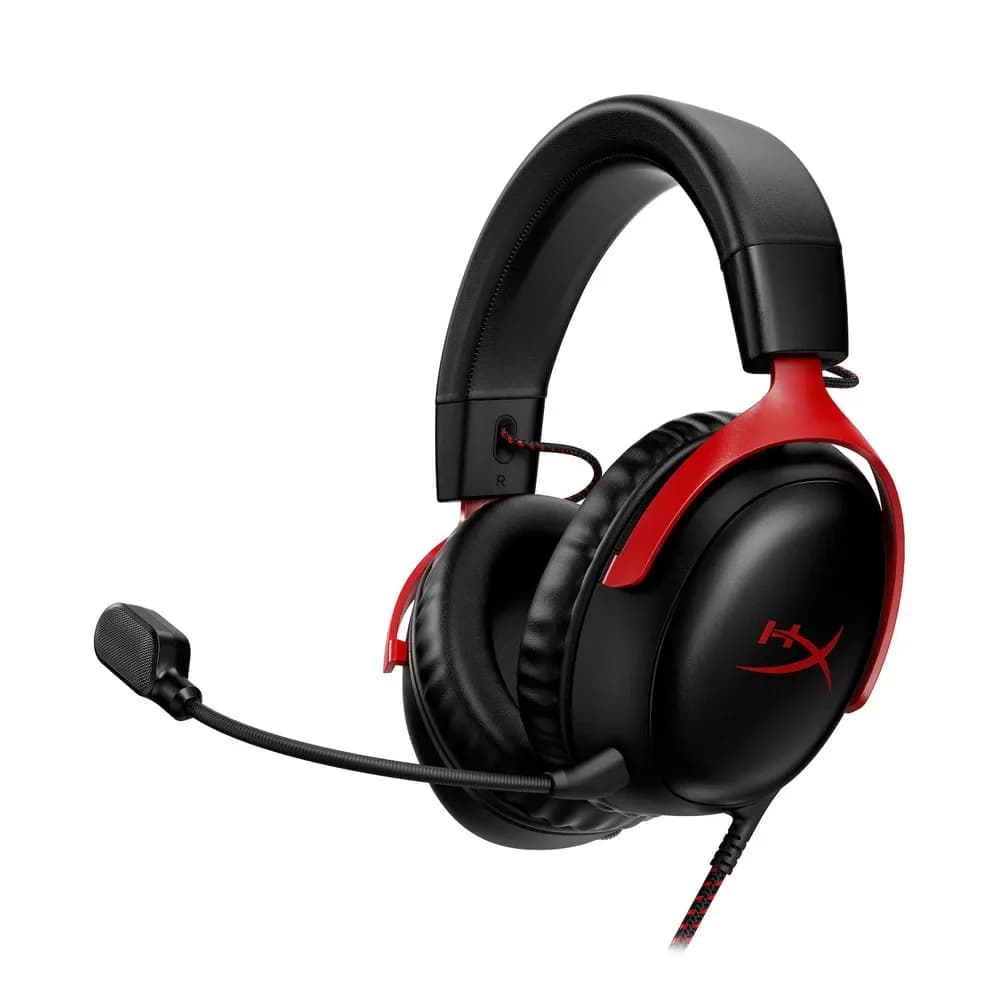 HyperX Cloud III – Audífonos Gamer con Cable Negro y Rojo