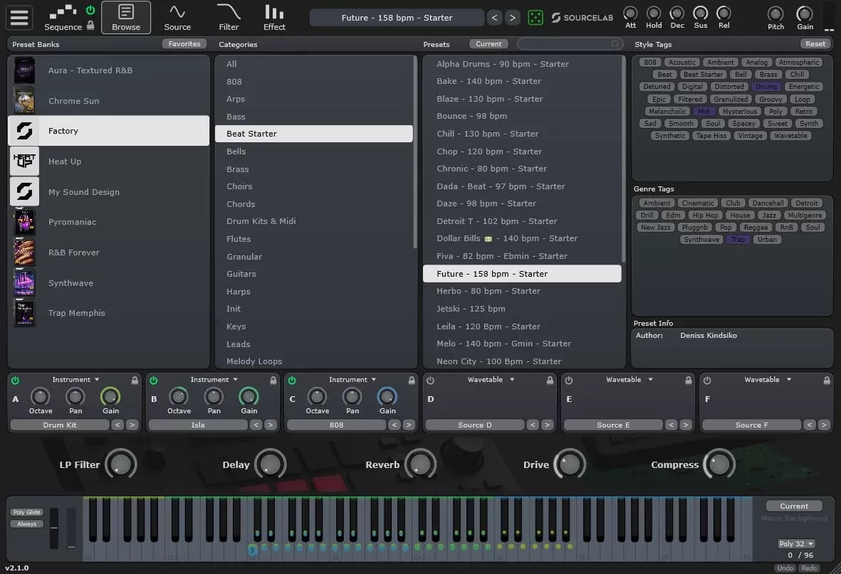 Initial Audio SourceLab – Instrumento Virtual Wavetable, Sampler y Slicer (Descarga Digital)