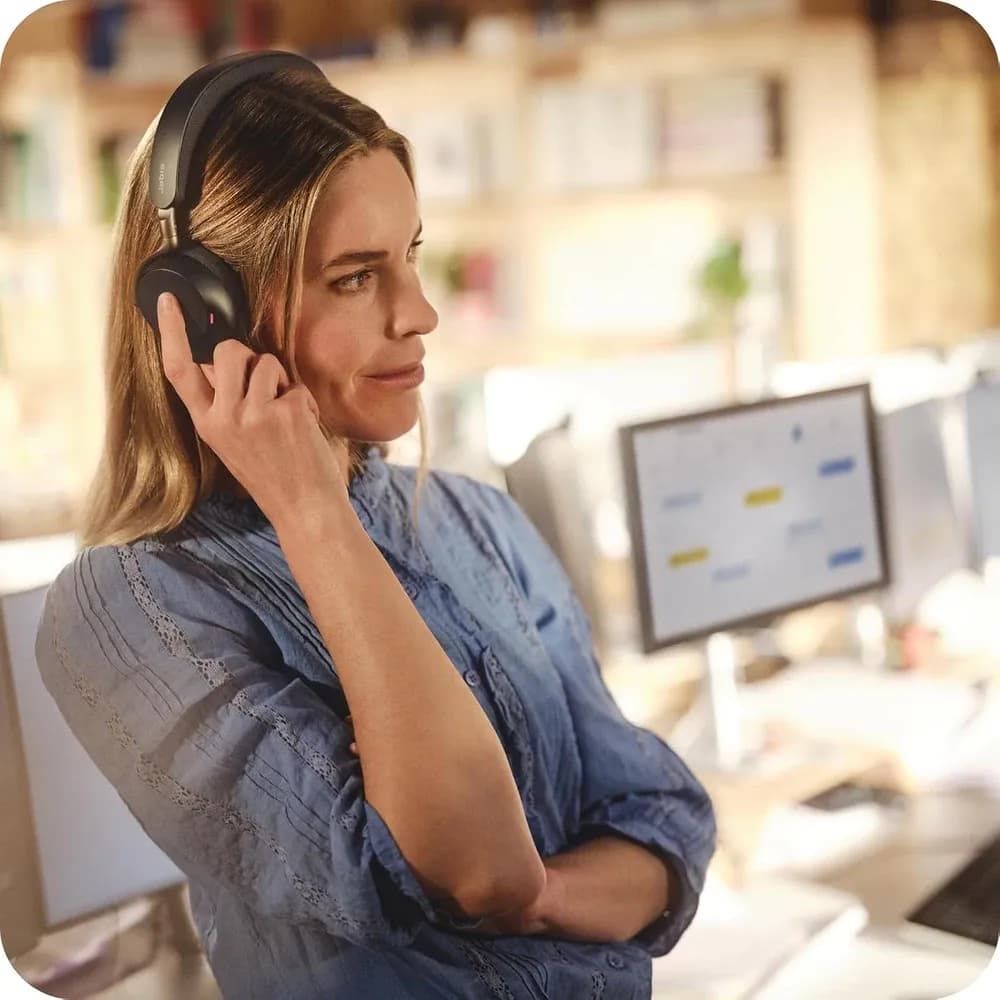 Jabra Evolve3 75 MS – Audífonos Inalámbricos con Micrófono y Cancelación de Ruido
