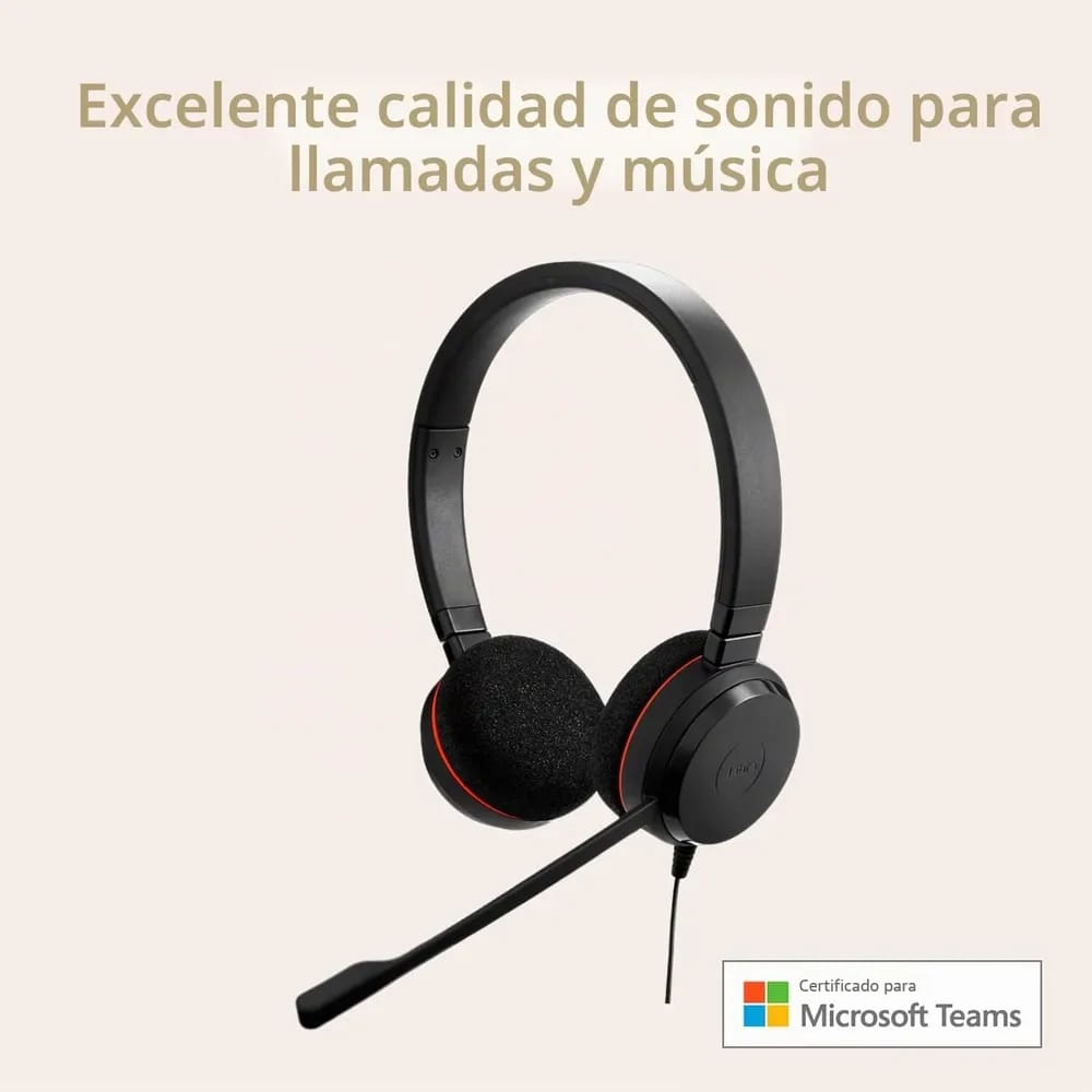 Jabra Evolve 20 MS Stereo – Audífonos con Micrófono USB para Oficina - Negro - Vista alternativa en LEMM DJ Store