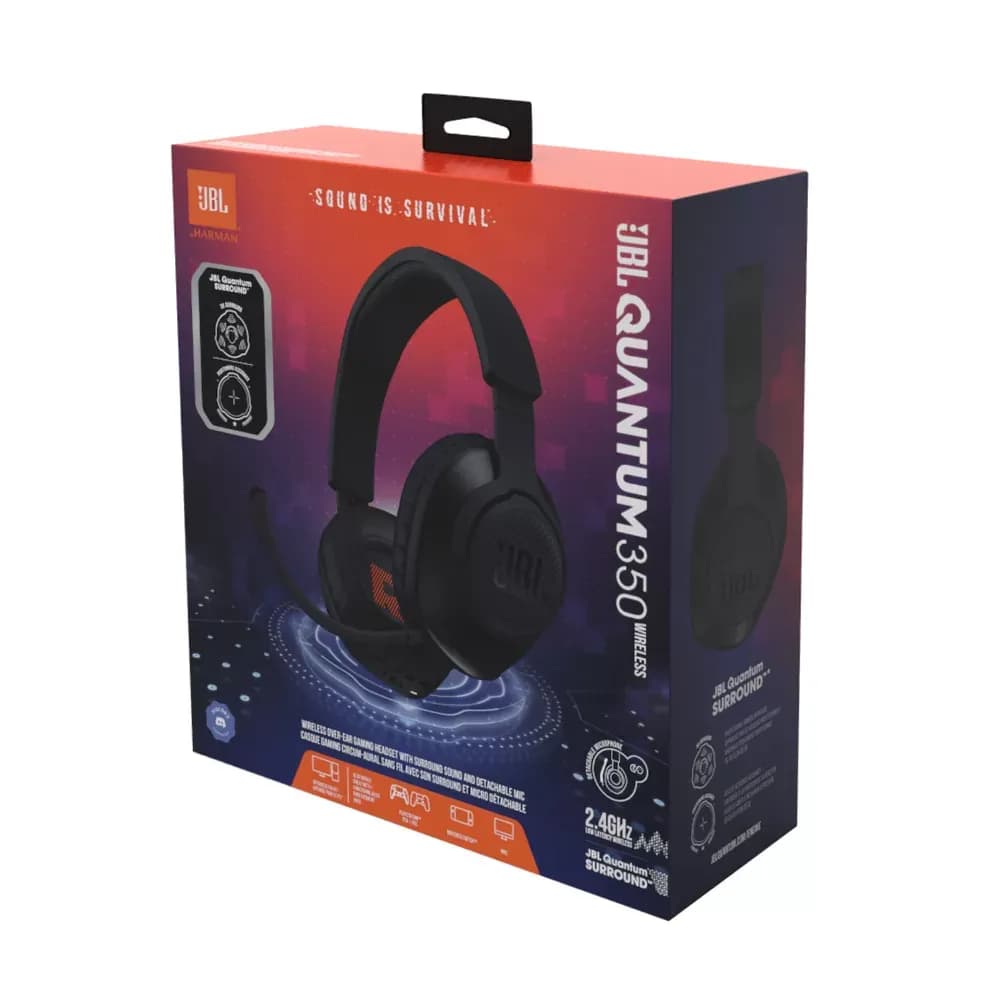 JBL Quantum 350 Wireless – Audífonos Gamer Inalámbricos con Micrófono Desmontable