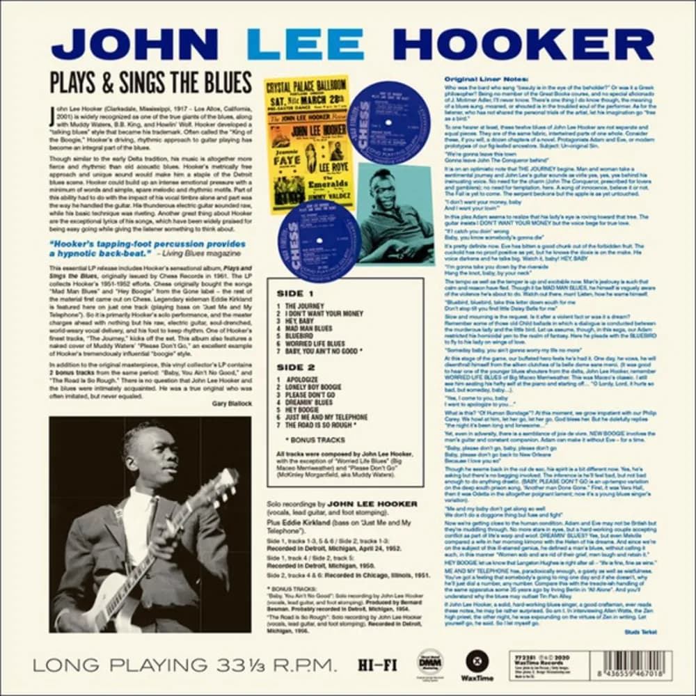 John Lee Hooker - Plays & Sings The Blues (LP nuevo)