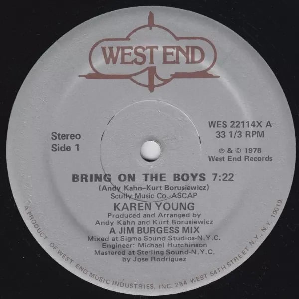 Karen Young - Bring On The Boys (Vinilo usado VG+) - Variante en LEMM DJ Store