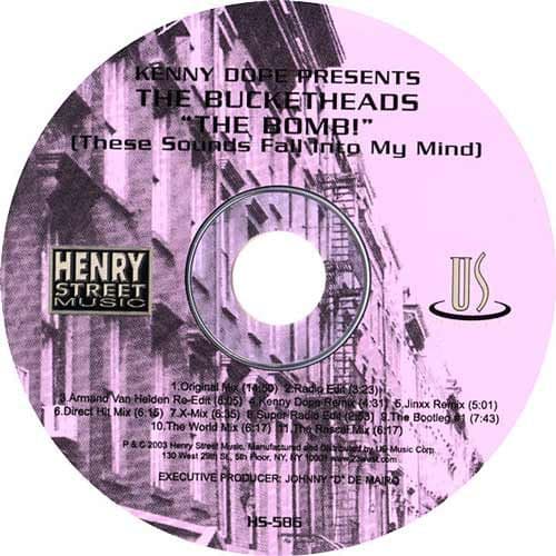 Kenny "Dope" Presents The Bucketheads – The Bomb! (These Sounds Fall Into My Mind) (The Complete Sessions) (CD Maxi Single Sobre) usado (VG+) box 6