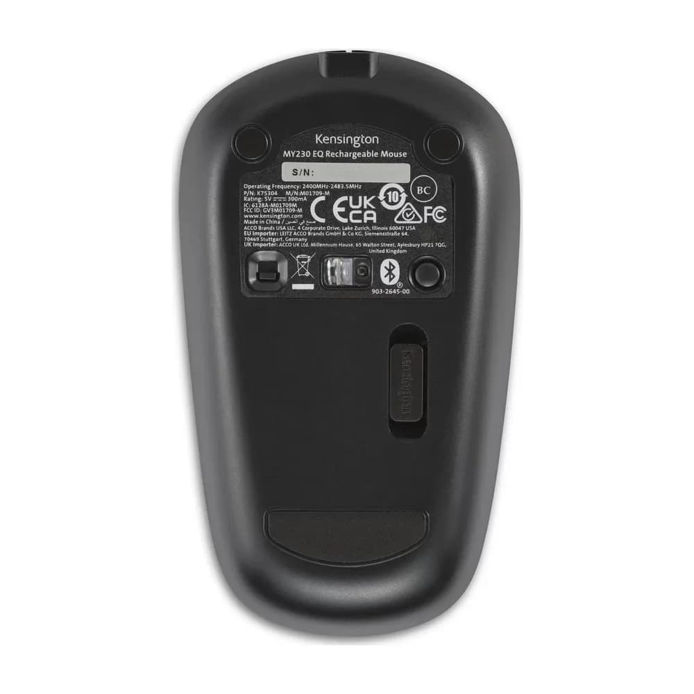 Kensington MY230 EQ – Mouse Inalámbrico Recargable y Silencioso
