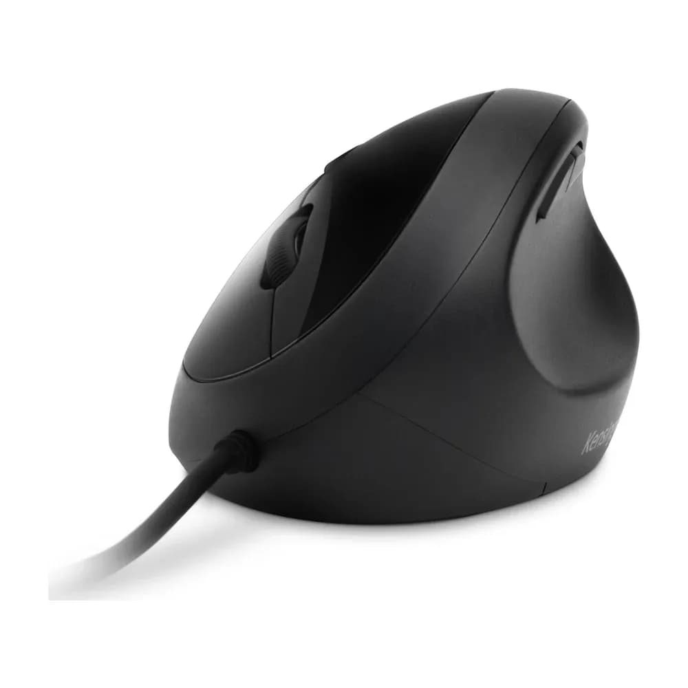 Kensington Pro Fit Ergo – Mouse Ergonómico con Cable y Clic Silencioso