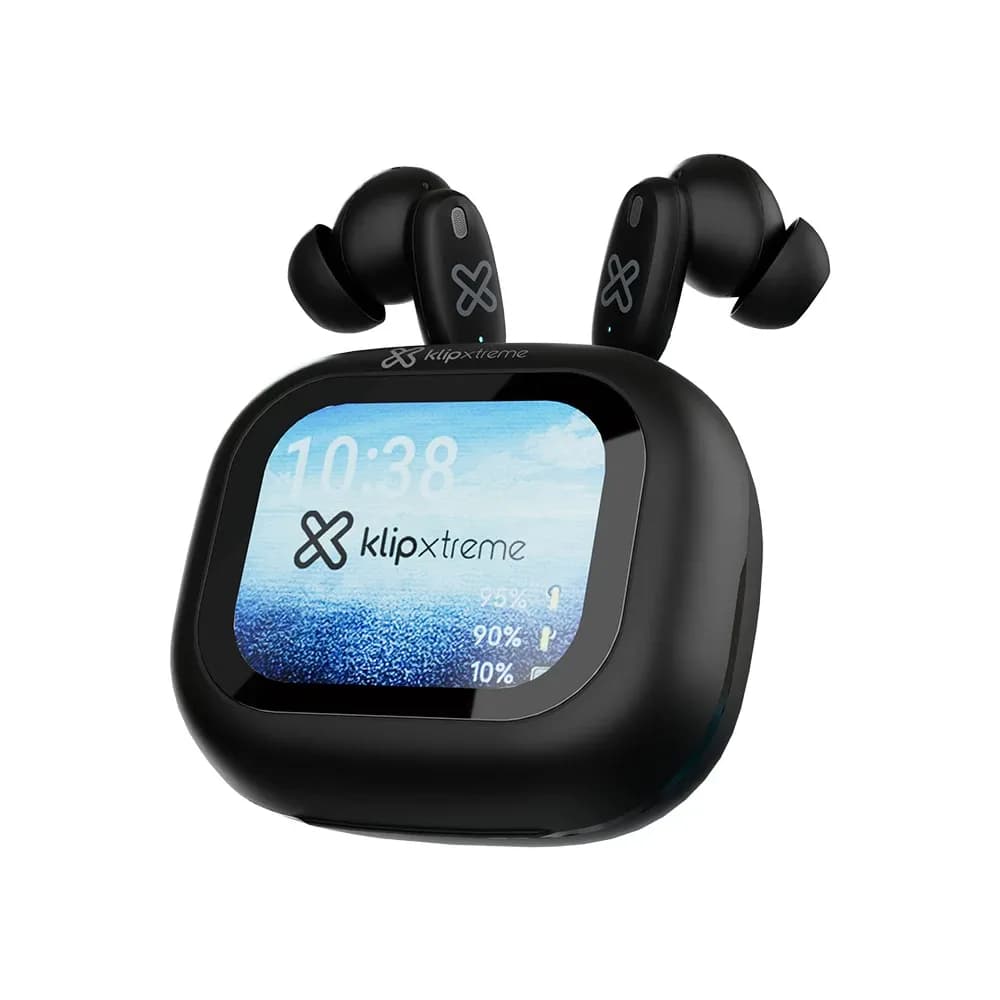 Klip Xtreme DynaBuds KTE-800 – Audífonos con Cancelación Híbrida y Estuche con Pantalla Táctil