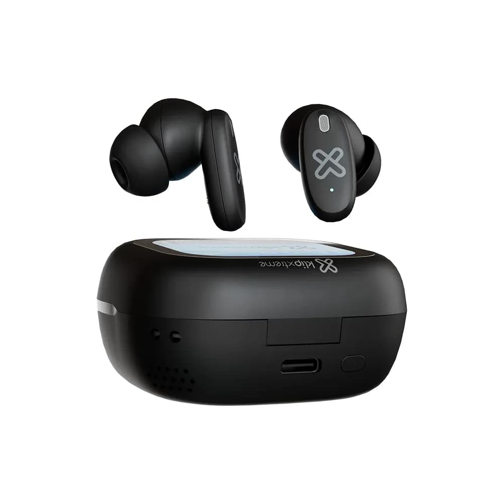 Klip Xtreme DynaBuds KTE-800 – Audífonos con Cancelación Híbrida y Estuche con Pantalla Táctil