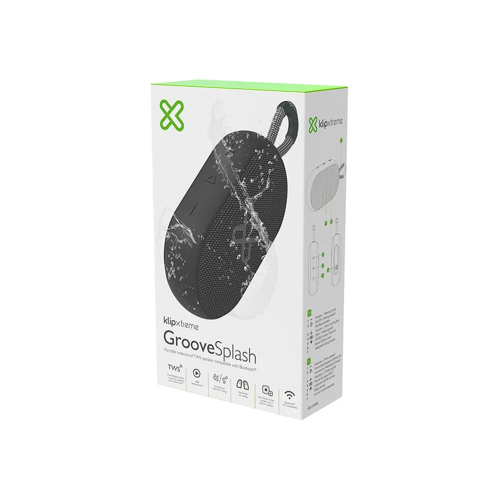 Klip Xtreme GrooveSplash KBS-030 – Parlante Bluetooth Mini 6 W, IPX7 y 12 Horas