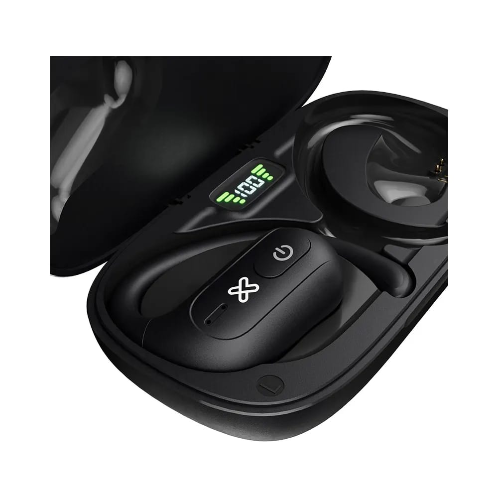 Klip Xtreme Openbuds KOE-250BK – Audífonos Open Ear con Estuche LED - Negro - Vista alternativa en LEMM DJ Store