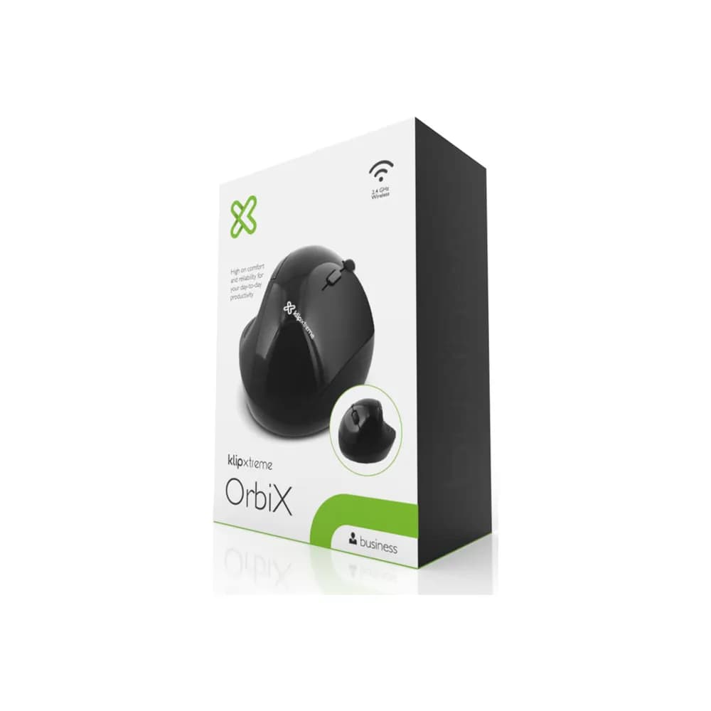 Klip Xtreme Orbix – Mouse Ergonómico Semi Vertical Inalámbrico