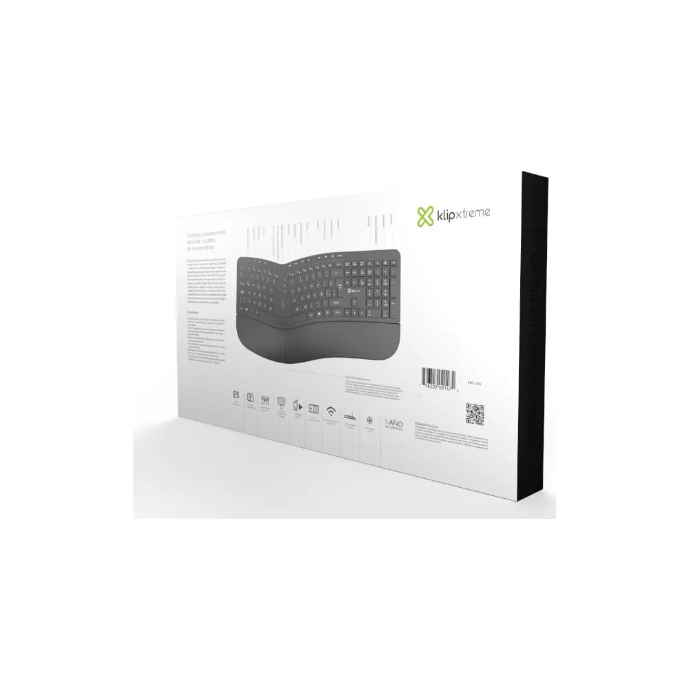 Klip Xtreme Transcend Wireless – Teclado Ergonómico Dividido Inalámbrico