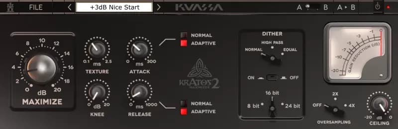 Kuassa Kratos 2 Maximizer – Limitador brickwall y maximizador de loudness para mastering (Descarga Digital)