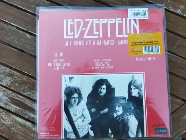 Led Zeppelin - Live At Fillmore West In San Francisco - January 9, 1969 (Vinilo LP nuevo)
