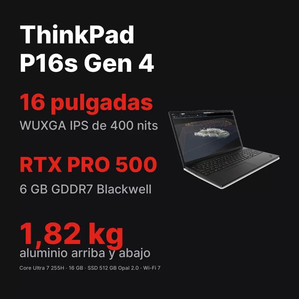 Lenovo ThinkPad P16s Gen 4 – workstation 16" RTX PRO 500