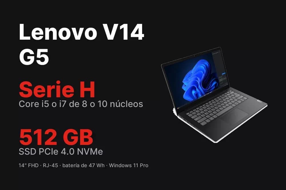 Lenovo V14 G5 – Notebook 14" Core i5 o i7, 512 GB SSD