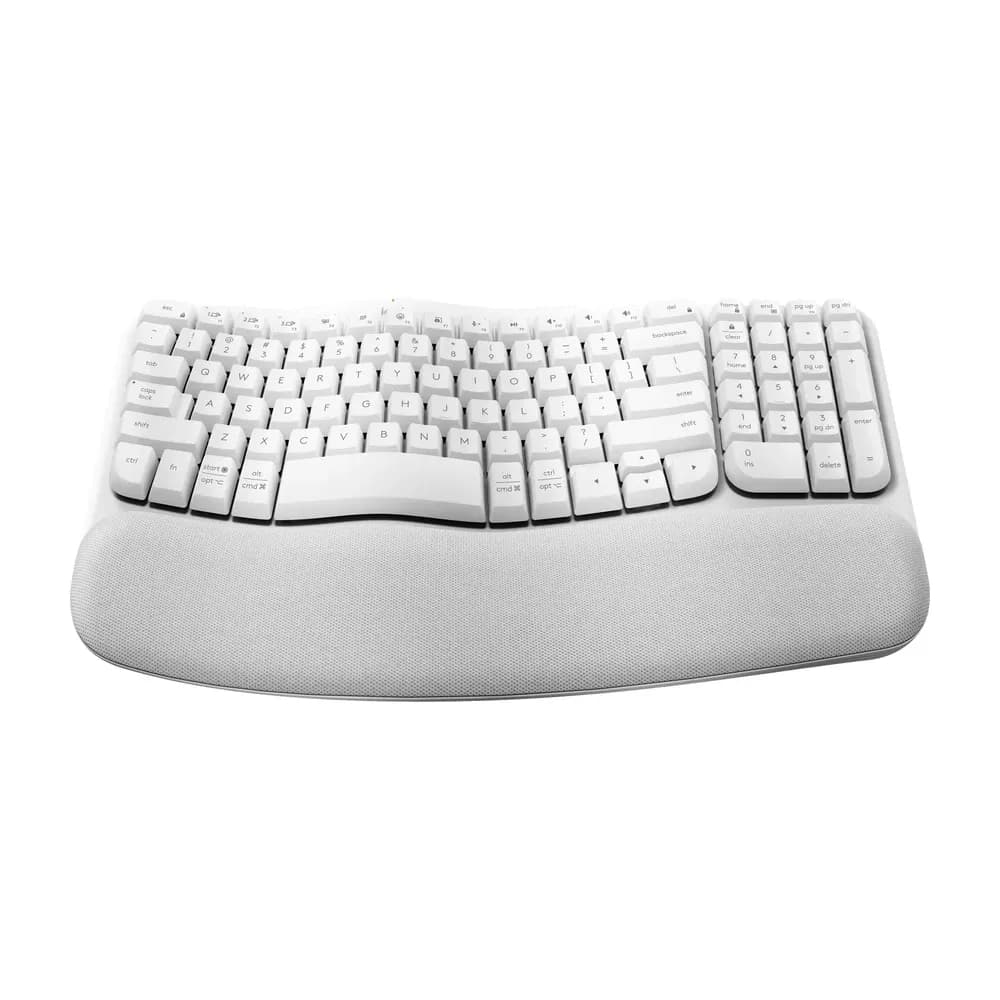 Logitech Wave Keys – Teclado Ergonómico Inalámbrico con Reposamanos