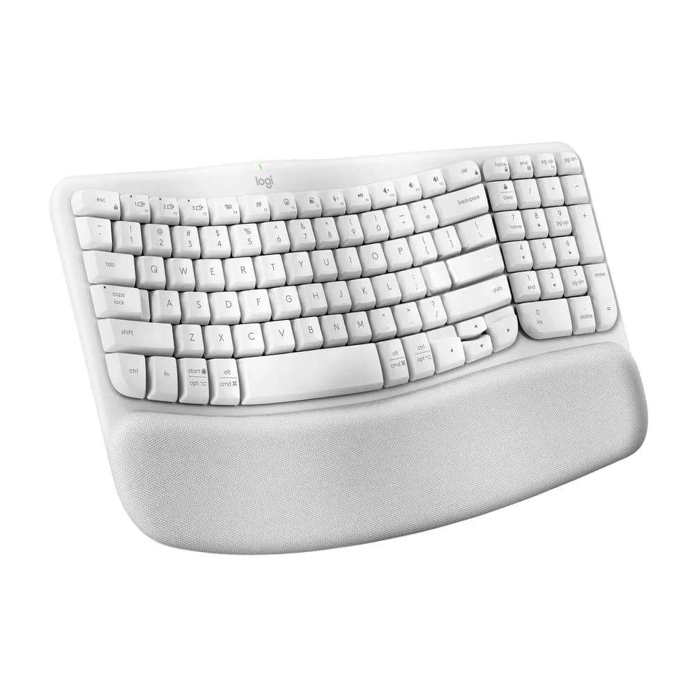 Logitech Wave Keys – Teclado Ergonómico Inalámbrico con Reposamanos