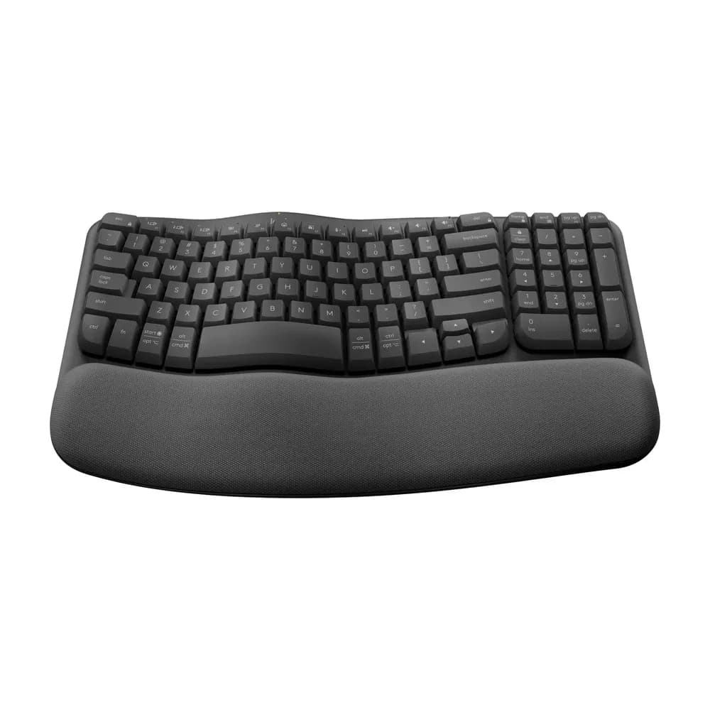 Logitech Wave Keys – Teclado Ergonómico Inalámbrico con Reposamanos